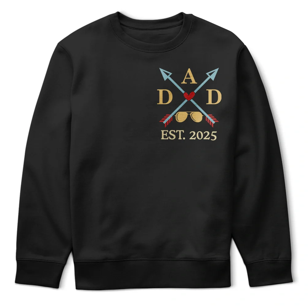 Gift For Father,Gift For Grandpa - Papa Dad Est Year Crossed Arrows Joining Of Paths - Personalized T Shirt