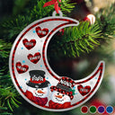 Gift For Grandparents,Happy,Christmas - Papa Nana Snowman Christmas Grandparents - Personalized Metal Ornament