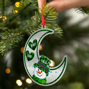 Gift For Grandparents,Happy,Christmas - Papa Nana Snowman Christmas Grandparents - Personalized Metal Ornament