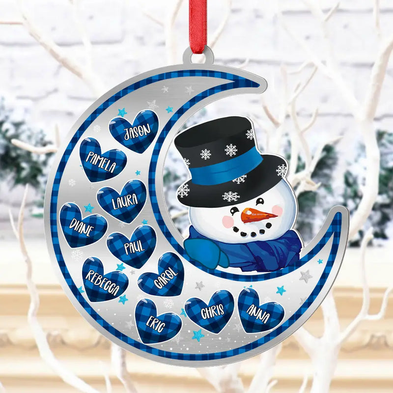 Gift For Grandparents,Happy,Christmas - Papa Nana Snowman Christmas Grandparents - Personalized Metal Ornament