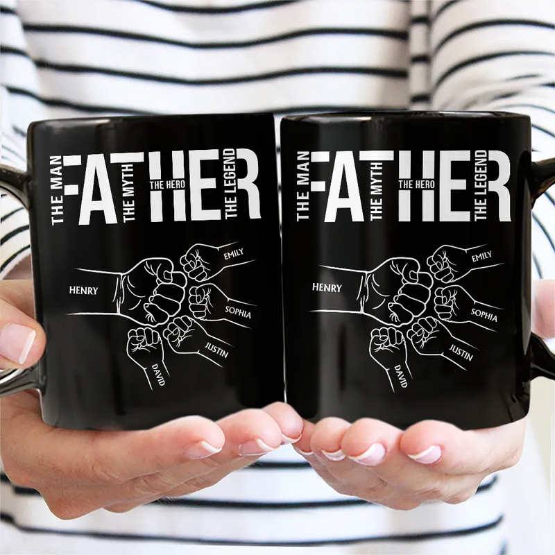 Gift For Husband,Gift For Father,Happy,Gift For Grandpa - Papa The Man The Myth The Legend The Hero - Personalized Mug
