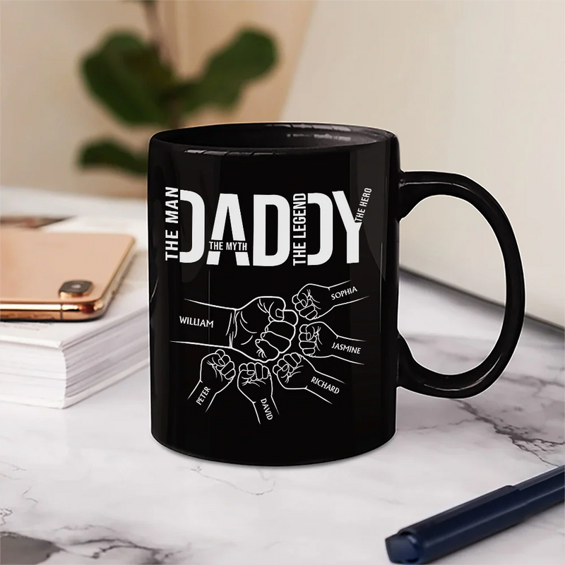 Gift For Husband,Gift For Father,Happy,Gift For Grandpa - Papa The Man The Myth The Legend The Hero - Personalized Mug