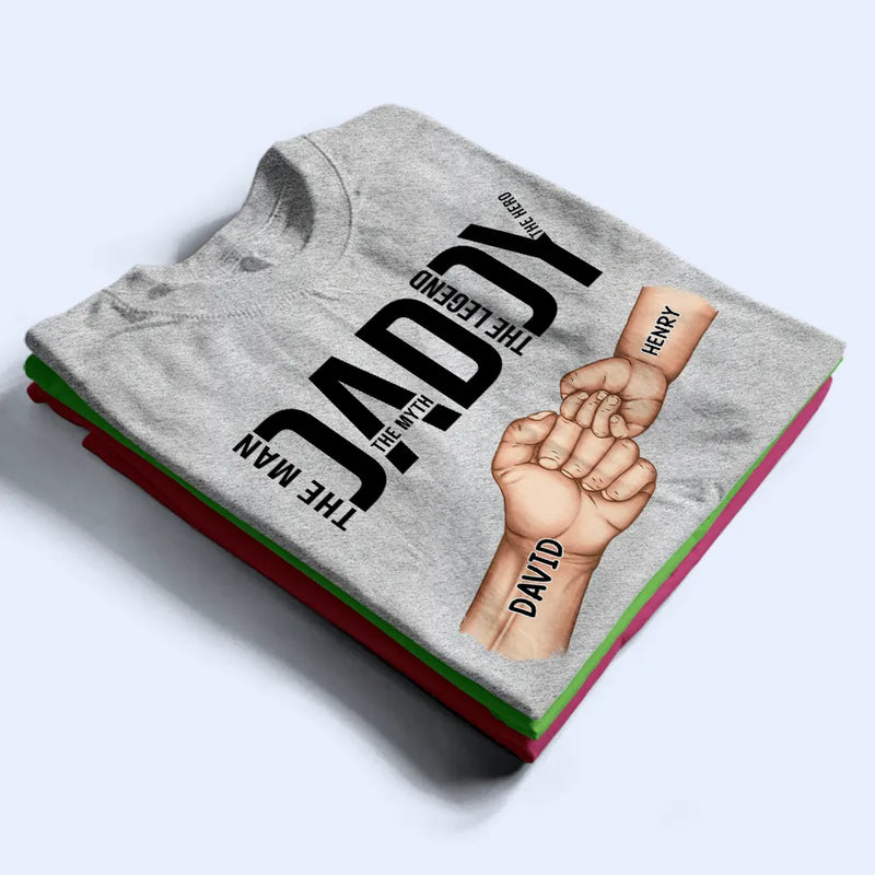 Gift For Husband,Gift For Father,Happy,Gift For Grandpa - Papa The Man The Myth The Legend The Hero Cartoon - Personalized T Shirt