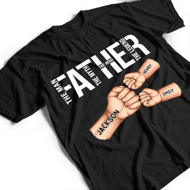Gift For Husband,Gift For Father,Happy,Gift For Grandpa - Papa The Man The Myth The Legend The Hero Cartoon - Personalized T Shirt