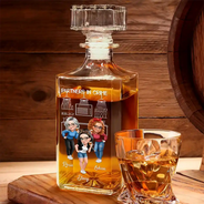 Funny,Gift For Bestie - Partners In Crime Just Remember If We Get Caught - Personalized Square Whiskey Bottle