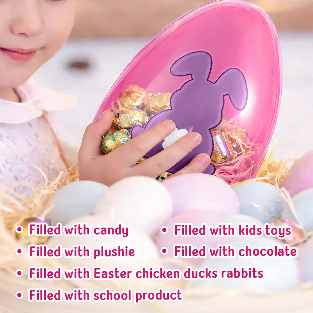 Easter,Happy,Gift For Kids,Parents - Pastel Cosmic Swirl Bunny - Personalized Fillable Egg