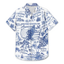 America 250th,Independence Day,Beach,Summer,Happy,Gift For Men,Gift For Yourself,Proud - Patriotic America 250 1776–2026 - Personalized Hawaiian Shirt