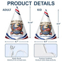 America 250th,Independence Day,Family,Proud,Icon - Patriotic Eagle 250 Years Of Freedom 3D Effect - Personalized Party Hats