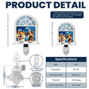 Dog Lovers,Dog Mom,Dog Dad,Happy,Christmas - Paw Guards In The Windowsill - Personalized Plug-in Night Light