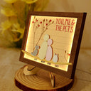 Gift For Couples,Gift For Husband,Gift For Wife,Gift For Boyfriend,Gift For Girlfriend,Pet Lovers,Pet Couple,Dog Lovers,Dog Couple,Cat Lovers,Cat Couple,Love,Christmas - Pebble Couple You Me And The Dog Cat - Personalized LED Light Wooden Plaque