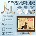 Gift For Couples,Gift For Husband,Gift For Wife,Gift For Boyfriend,Gift For Girlfriend,Pet Lovers,Pet Couple,Dog Lovers,Dog Couple,Cat Lovers,Cat Couple,Love,Christmas - Pebble Couple You Me And The Dog Cat - Personalized LED Light Wooden Plaque