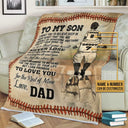 Personalized Baseball Dad And Son Never Lose Customized Fleece Blanket