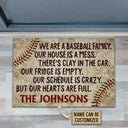 Personalized Baseball Our House Is A Mess Customized Doormat