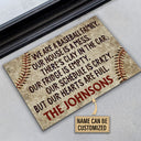 Personalized Baseball Our House Is A Mess Customized Doormat