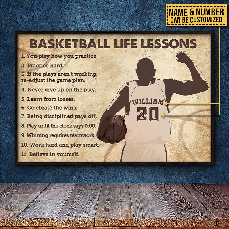 Personalized Basketball Life Lesson Custom Poster