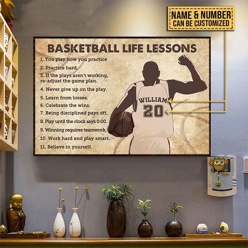 Personalized Basketball Life Lesson Custom Poster