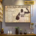 Personalized Basketball Life Lesson Custom Poster