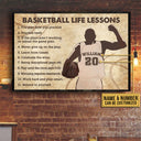 Personalized Basketball Life Lesson Custom Poster