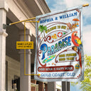 Personalized Beach Surfing Our Paradise Customized Flag