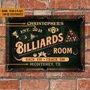 Personalized Billiards Rack 'Em Crack 'Em Custom Classic Metal Signs