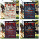 Personalized Camping Firepit Get Toasted Black Customized Flag