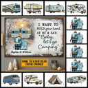 Personalized Camping RV Old Couple Hold Your Hand Skin Custom Poster