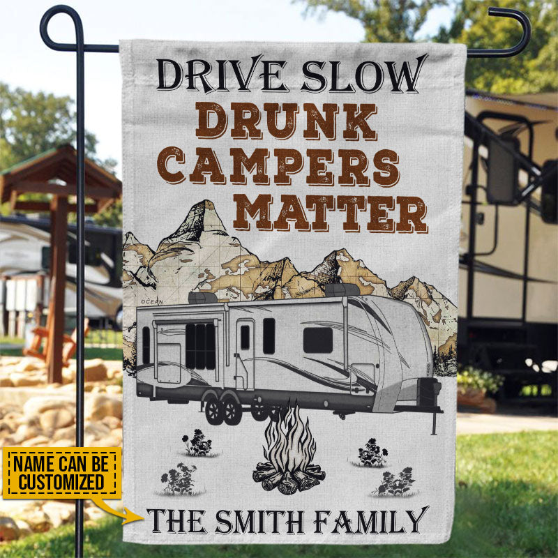 Drapeau personnalisé pour caravane de camping ivre