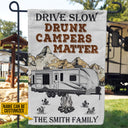 Drapeau personnalisé pour caravane de camping ivre