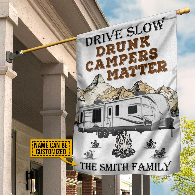 Drapeau personnalisé pour caravane de camping ivre
