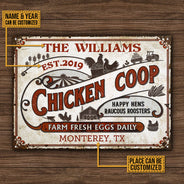 Personalized Chicken Coop Daily Customized Classic Metal Signs