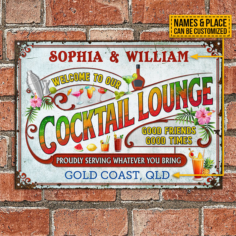 Personalized Cocktail Customized Classic Metal Signs