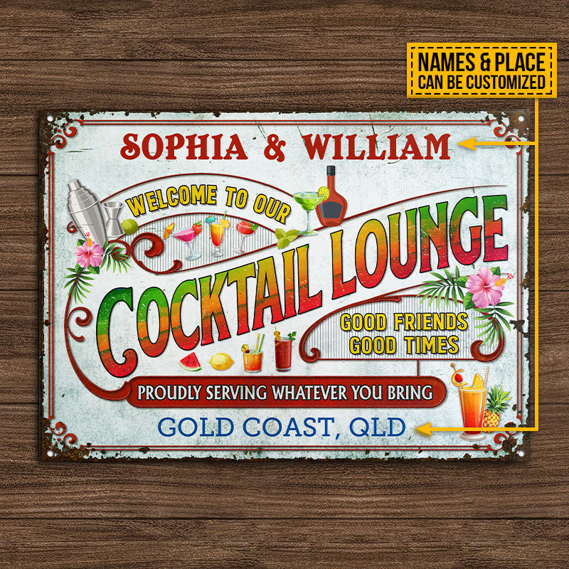 Personalized Cocktail Customized Classic Metal Signs