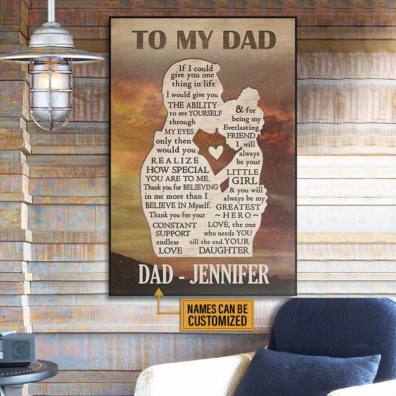 Personalized Dad Gift To My Dad Custom Poster