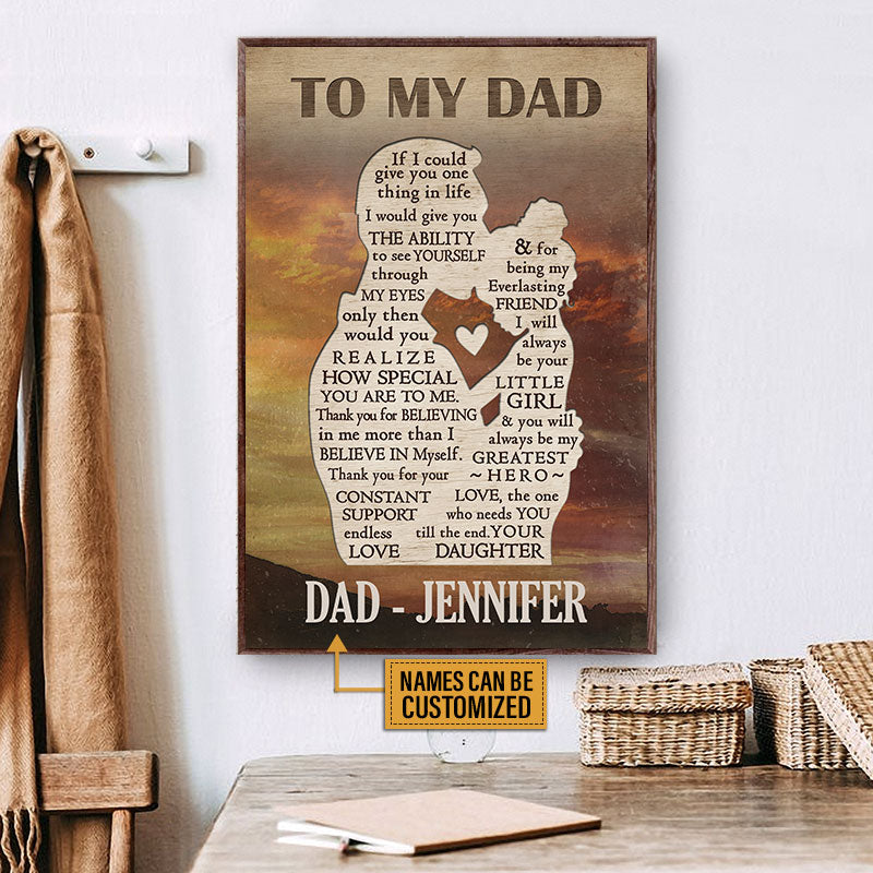 Personalized Dad Gift To My Dad Custom Poster