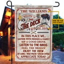 Personalized Deck Grilling Red Gather With Friends Custom Flag