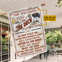 Personalized Deck Grilling Red Gather With Friends Custom Flag