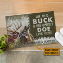 Paillasson personnalisé Deer Forest Old Buck Sweet Doe