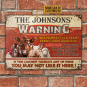 Personalized Farm This Property Is A Farm Customized Classic Metal Sign