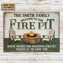 Personalized Fire Pit Get Toasted At The Same Time Custom Classic Metal Signs