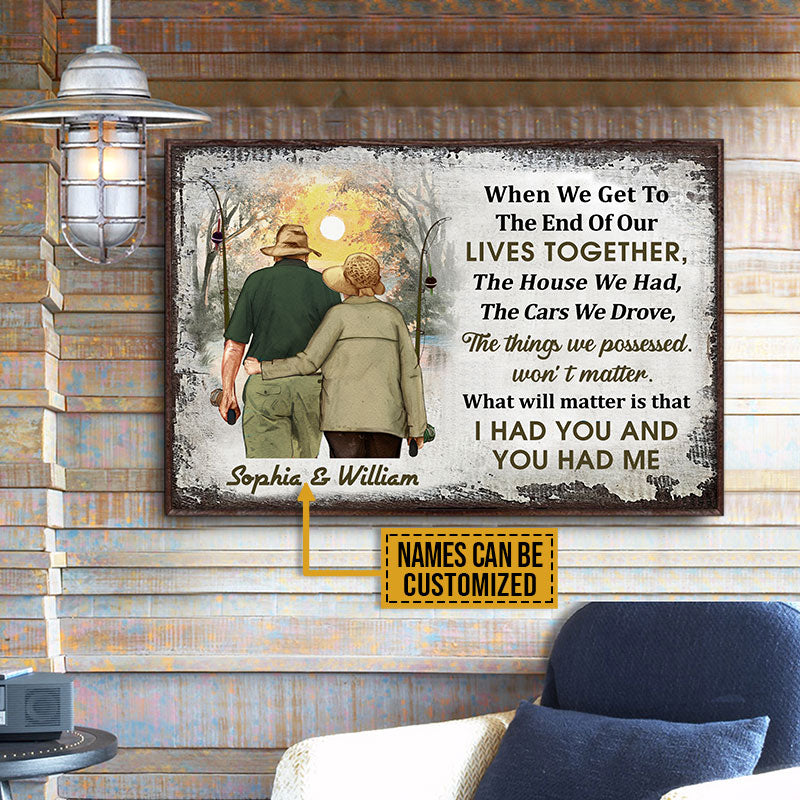 Personalized Fishing Old Couple When We Get Customized Poster