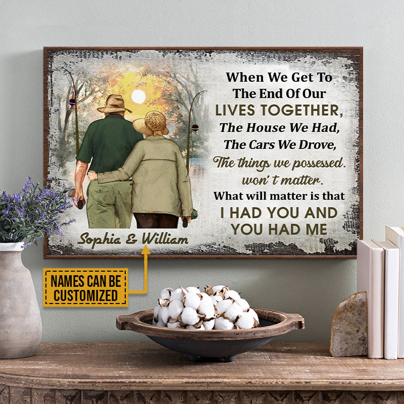 Personalized Fishing Old Couple When We Get Customized Poster