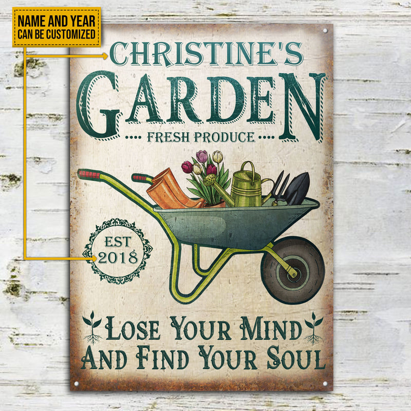 Personalized Garden Find Your Soul Customized Classic Metal Signs