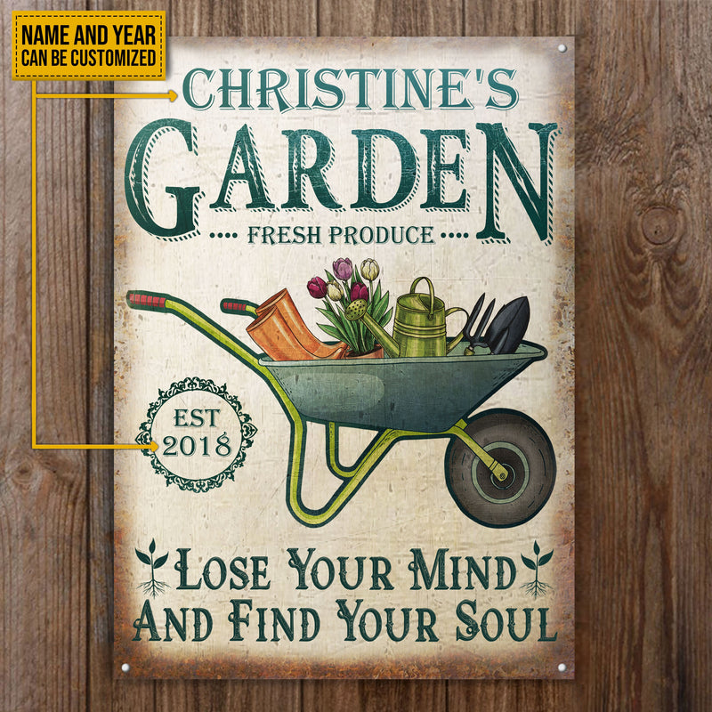 Personalized Garden Find Your Soul Customized Classic Metal Signs