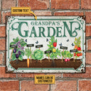 Personalized Garden Vegetables Customized Classic Metal Signs