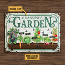 Personalized Garden Vegetables Customized Classic Metal Signs