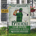 Personalized Golf 19th Hole Club House Welcome Customized Flag