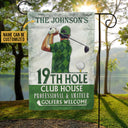 Personalized Golf 19th Hole Club House Welcome Customized Flag