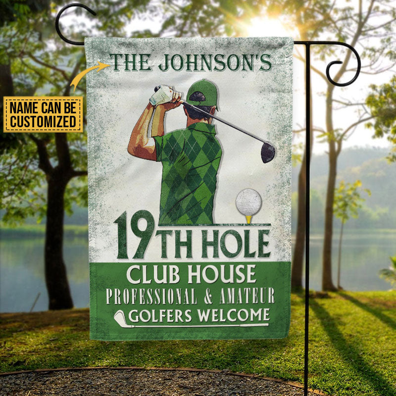 Personalized Golf 19th Hole Club House Welcome Customized Flag