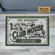 Personalized Golf 19th Hole Proudly Serving Custom Doormat