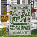 Personalized Golf Golfer 19th Hole Proudly Customized Flag